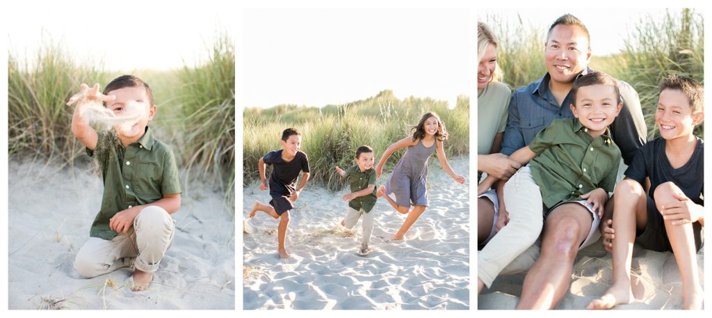 beach family photos in Seaside Oregon